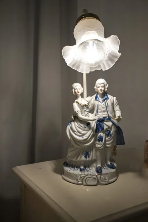Italská porcelánová lampička - 3