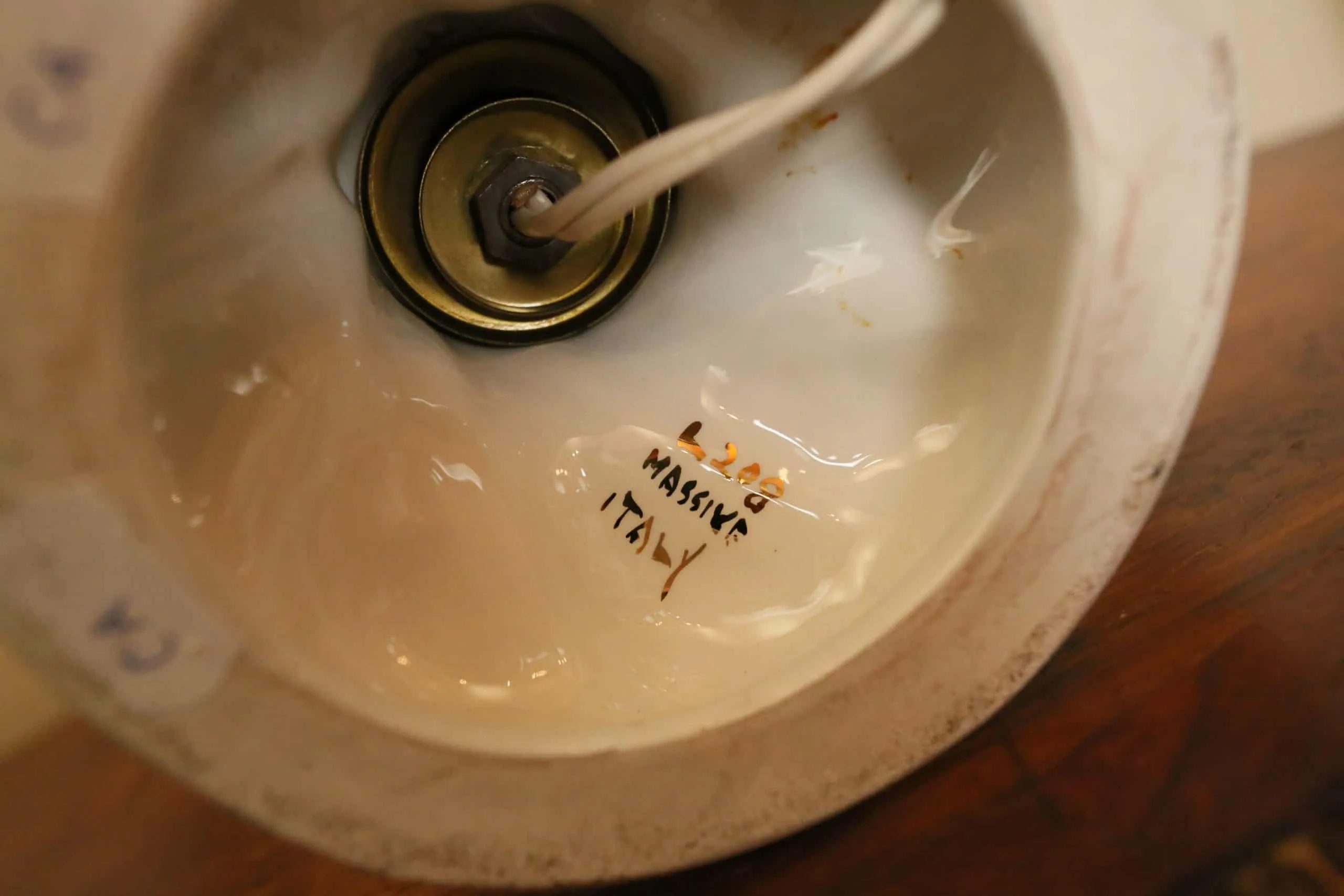 Italská porcelánová lampička 68 cm - 4