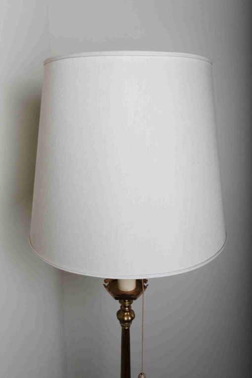 Mosazná stojací lampa s florálním zdobením - 3