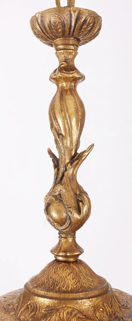 Osmiramenný rokokový lustr z bronzu - 5