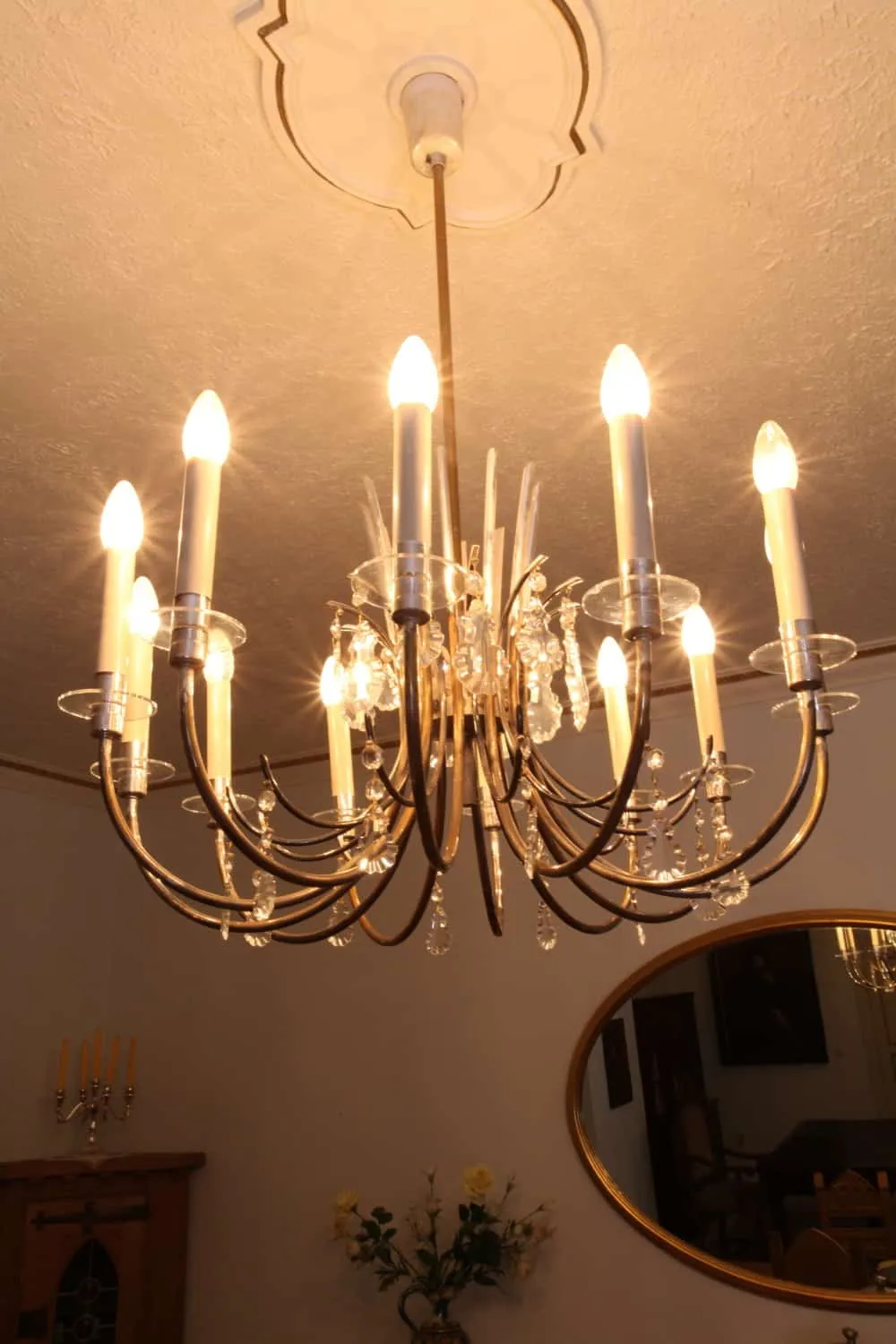 Párové lustry s křišťálovými ověsy - 9