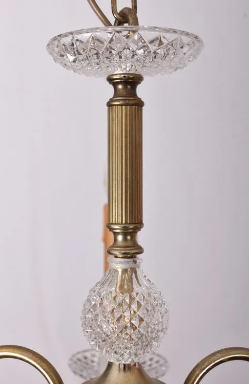 Pětiramenný lustr vintage, zrestaurovaný - 3