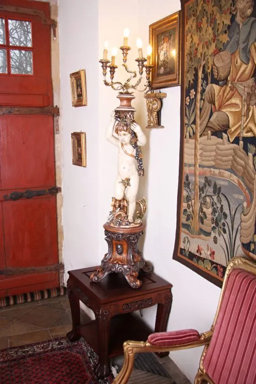 Pětiramenný světlonoš v barokním provedení, lampa - 5