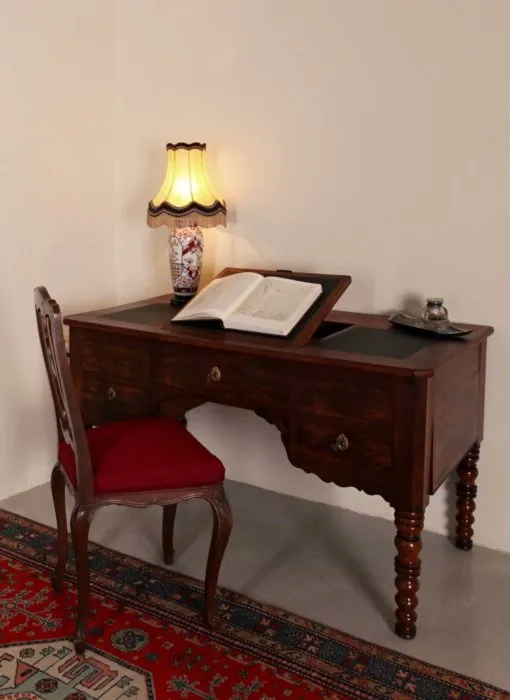 Porcelánová lampička Limoges s krásným stínidlem - 7