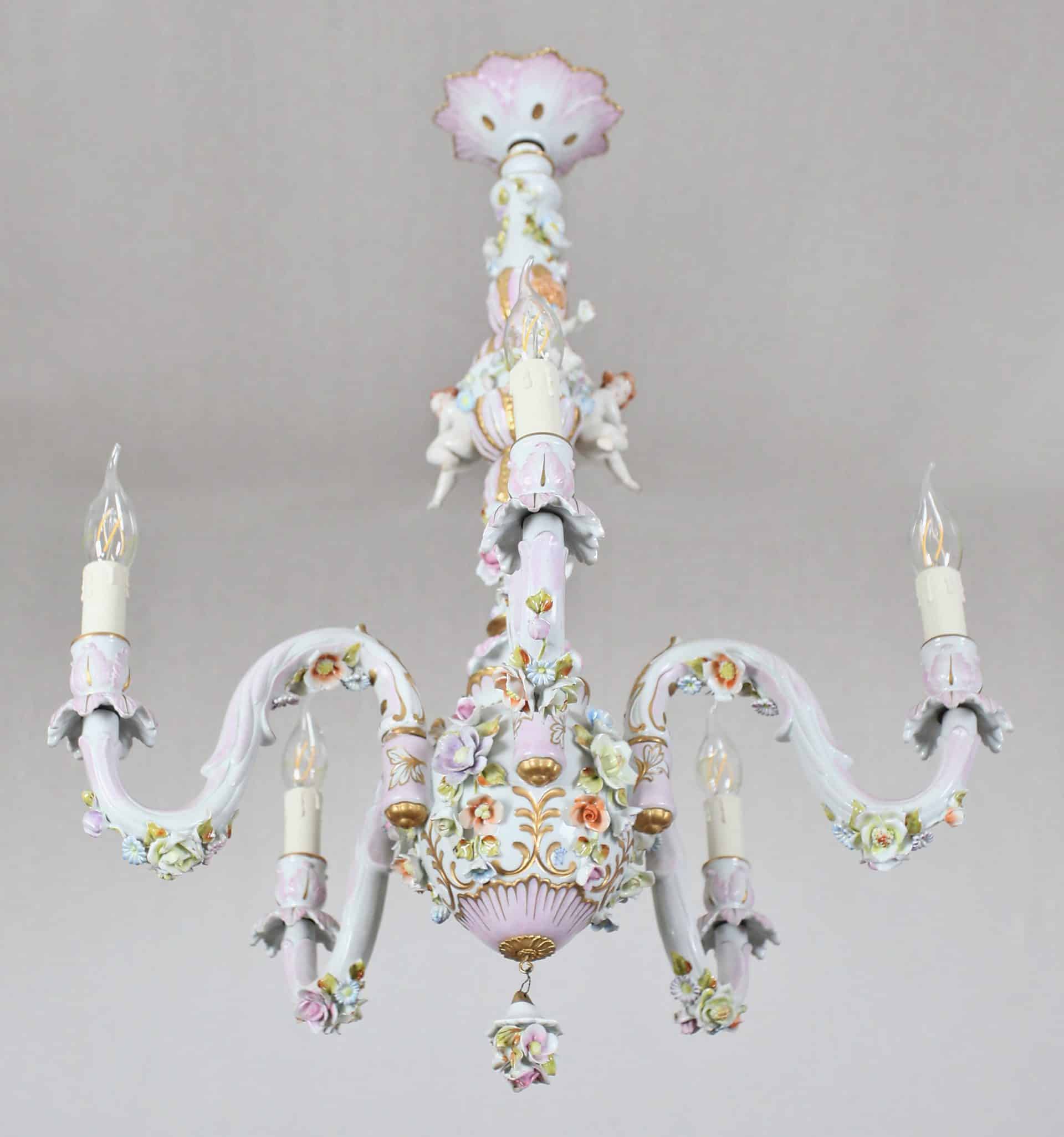 Porcelánový lustr - Capodimonte