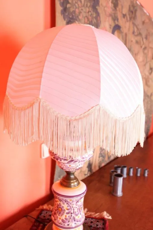 Ručně malovaná stolní elektrická lampa – Holandsko - 2