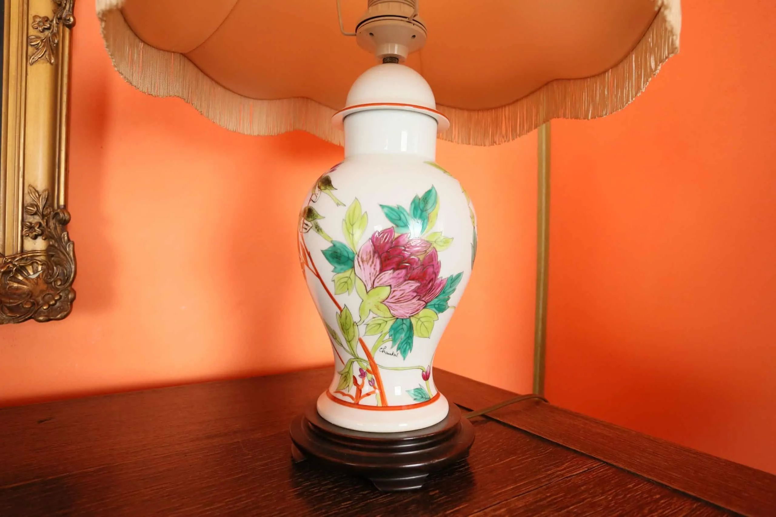 Ručně malovaná stolní lampa – Chantal - 4