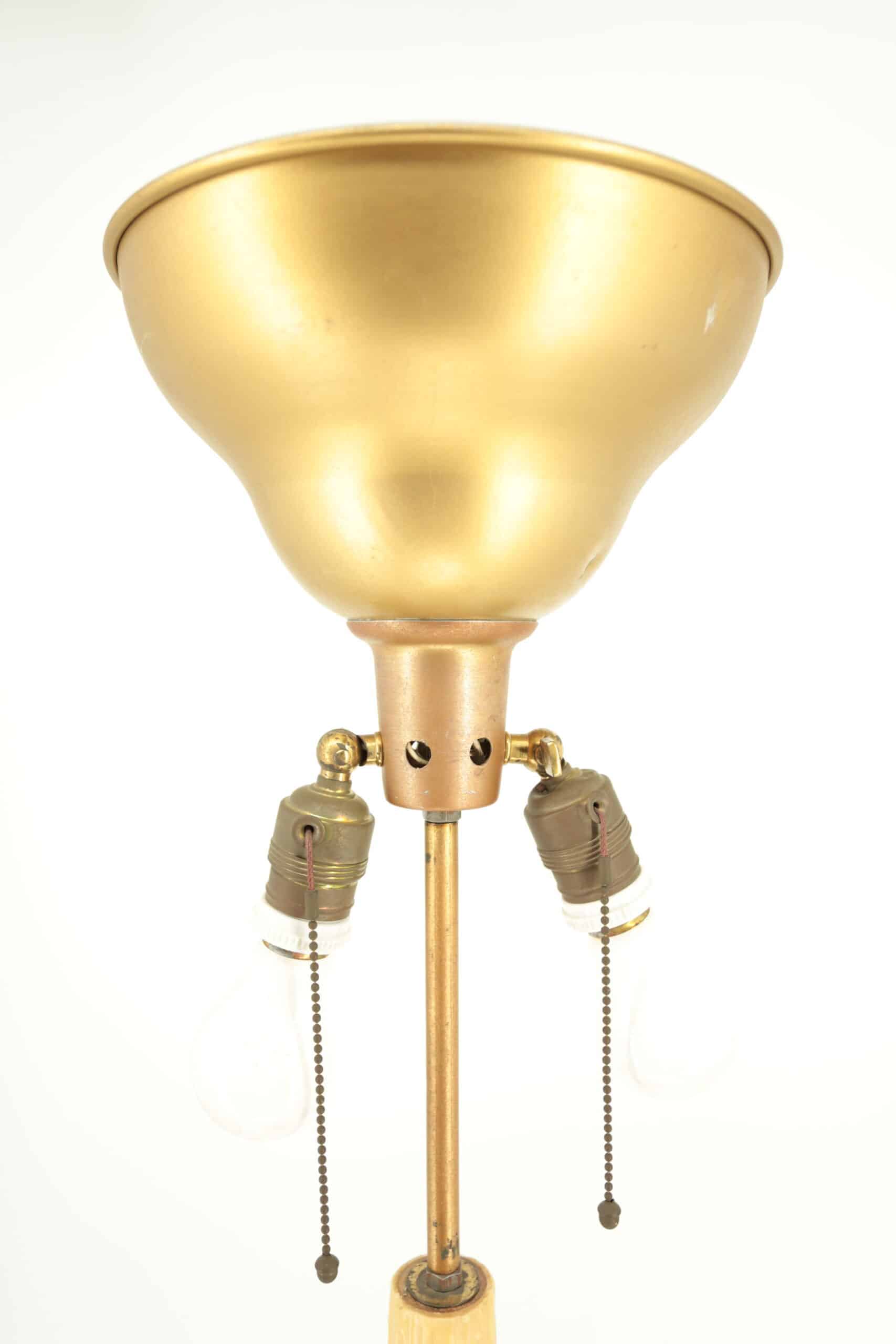 Starožitná stojací lampa s měchýřovým stínidlem - 4