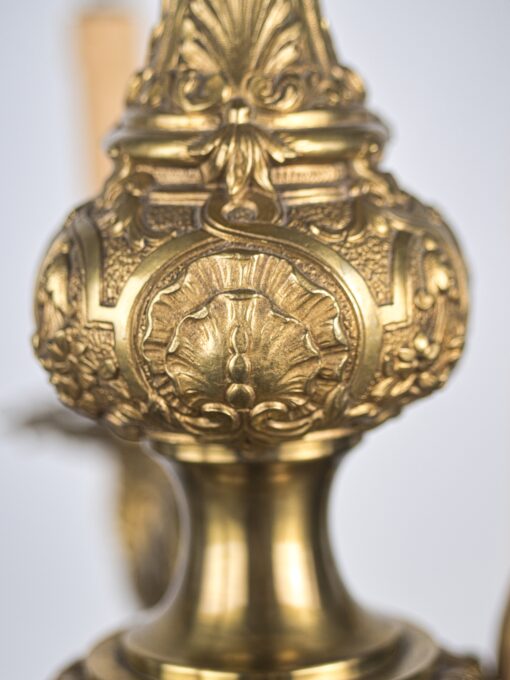 Starožitný lustr Mazarin, zlacený bronz - 9