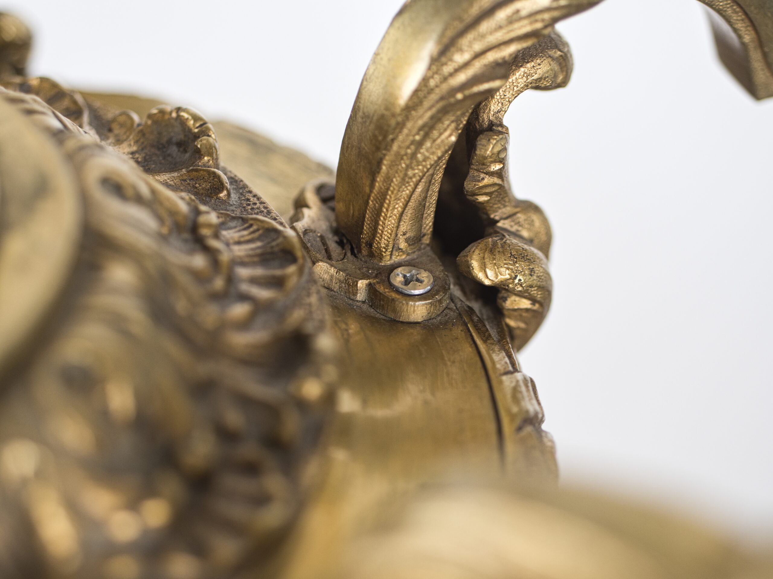 Starožitný lustr Mazarin, zlacený bronz - 3