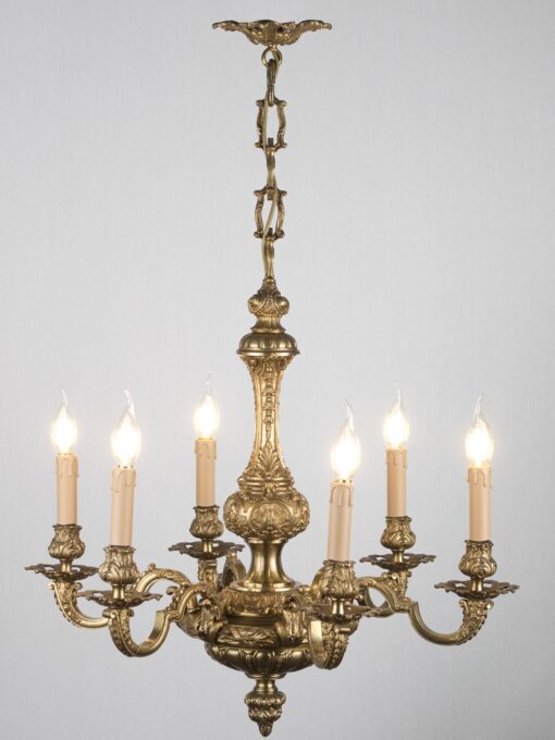Starožitný lustr Mazarin, zlacený bronz - 11