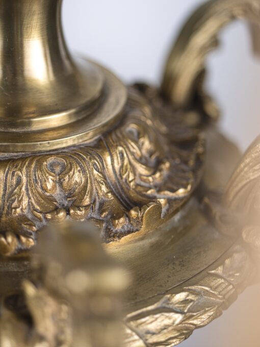Starožitný lustr Mazarin, zlacený bronz - 5