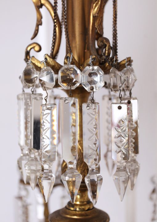Starožitný lustr na svíčky z 19. století - 2