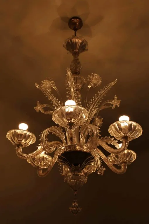 Šestiramenný benátský lustr – Murano - 7