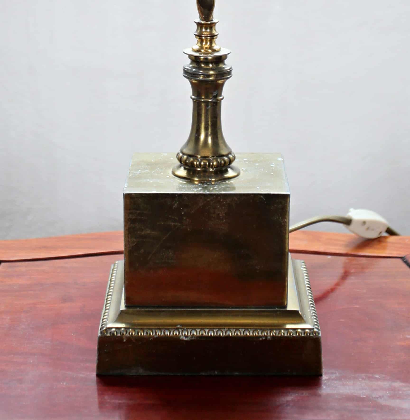 Velká stolní lampa, mosaz, funkční, 84 cm - 3