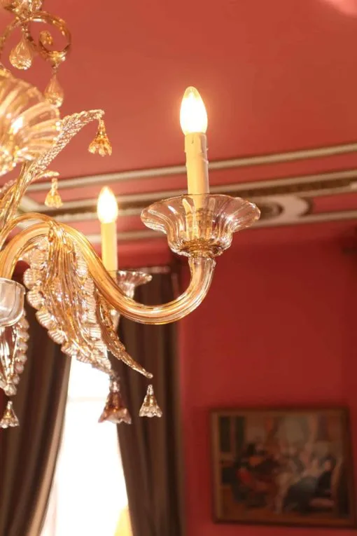 Velký benátský lustr – murano, funkční - 13