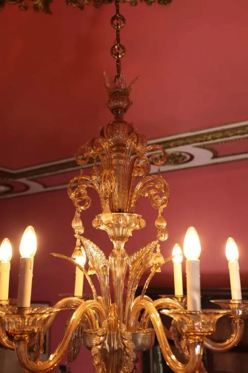Velký benátský lustr – murano, funkční - 8