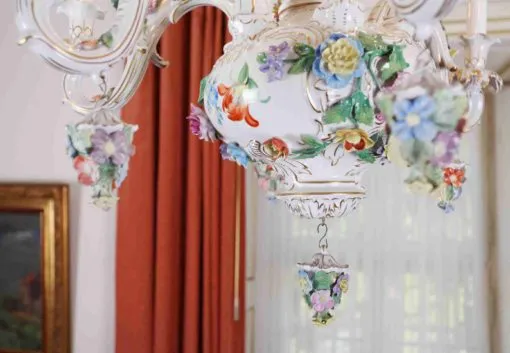 Velký porcelánový lustr, Drážďany - 9