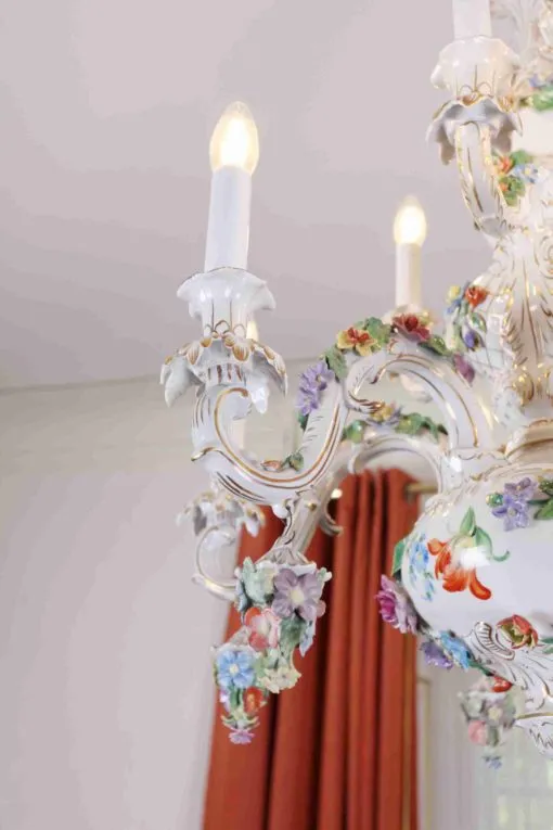 Velký porcelánový lustr, Drážďany - 6