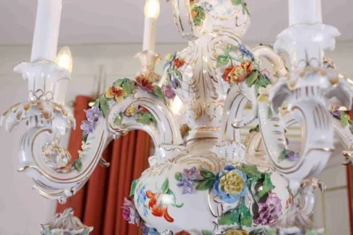 Velký porcelánový lustr, Drážďany - 7