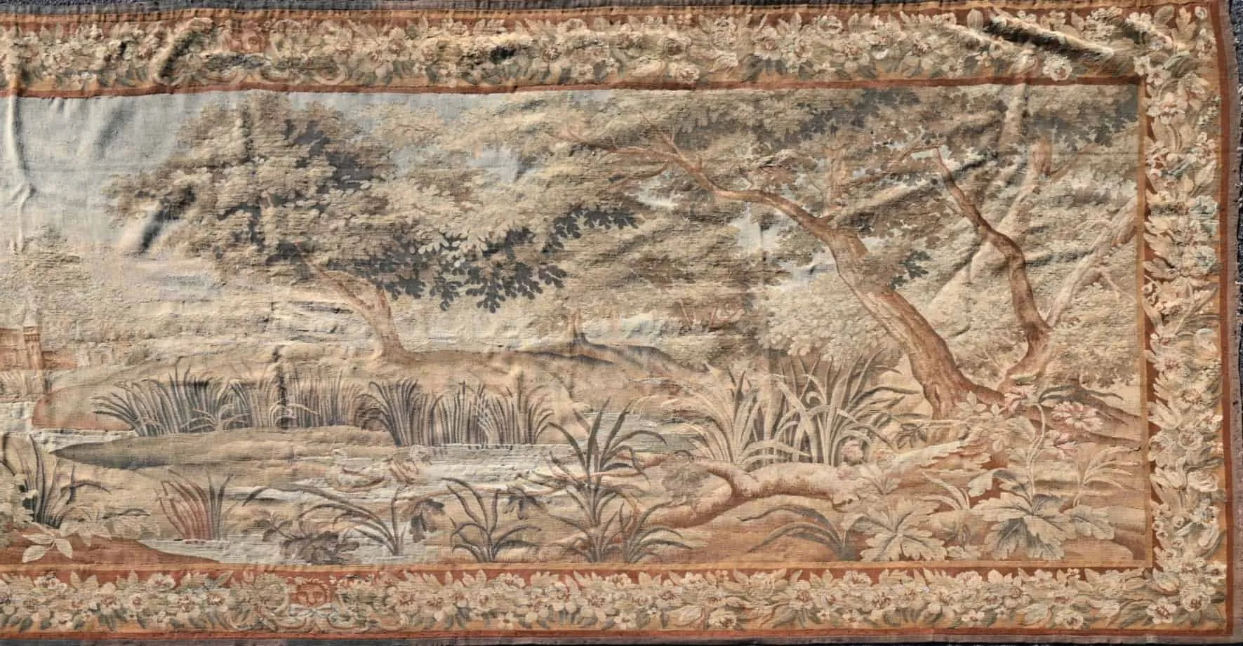 Francouzská tapiserie gobelín ze zámku 448 x 180 cm - 2