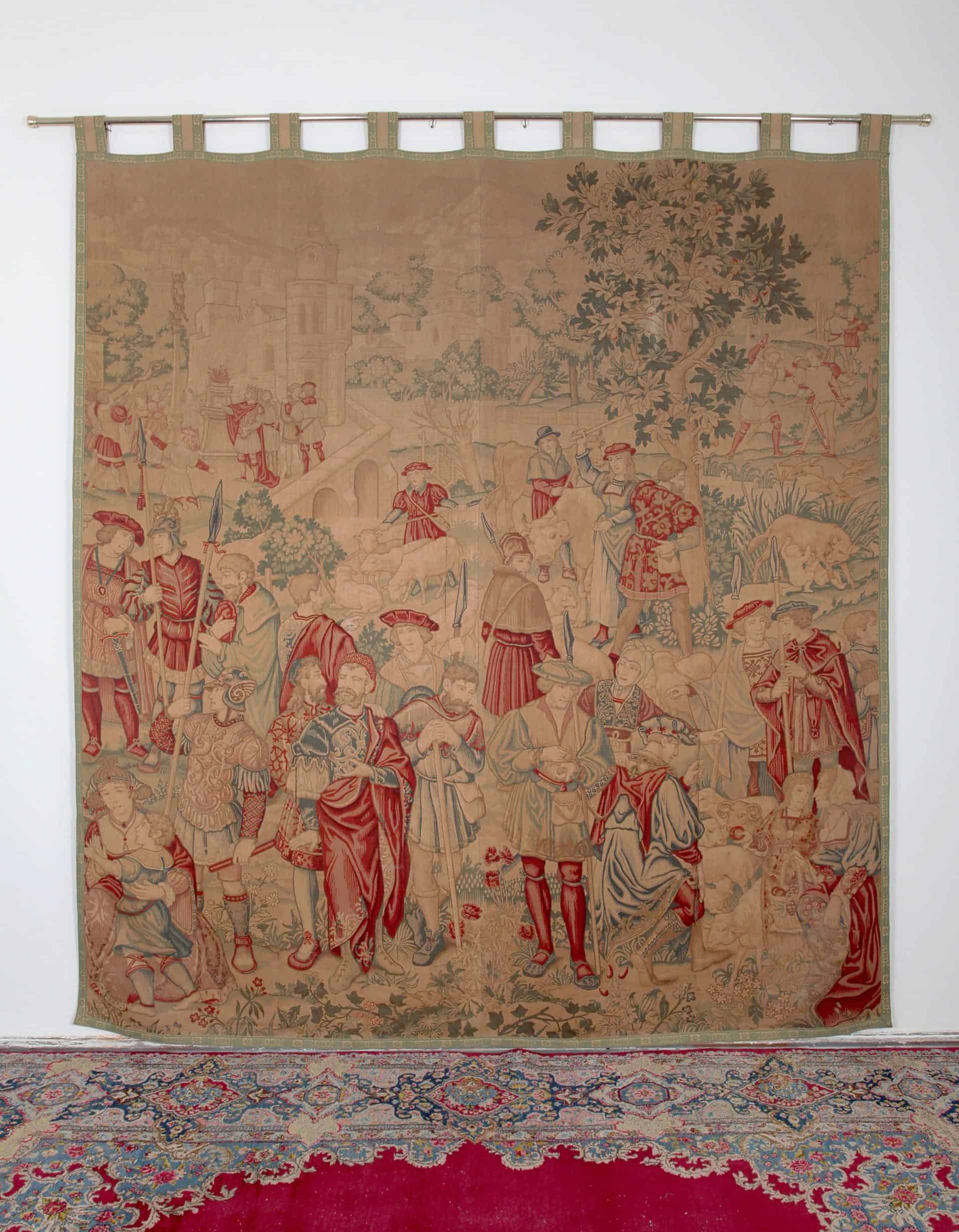 Velký gobelín tapiserie „Založení Říma” 293 x 256 cm