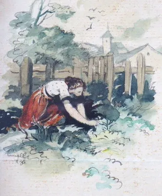 František Pavelka – Dívka na záhonku - 2
