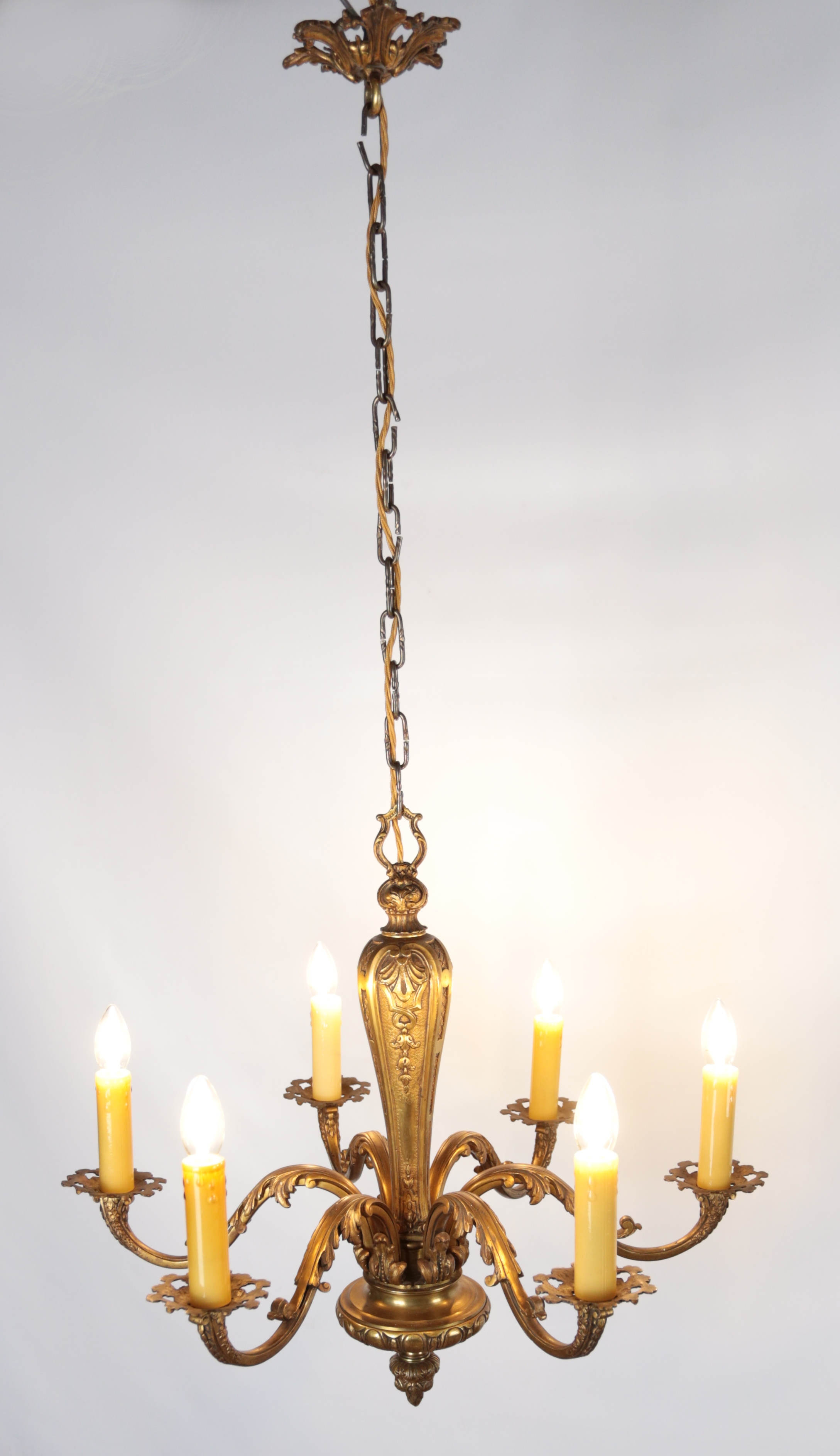 Párové starožitné lustry Mazarin Bronzové - 4