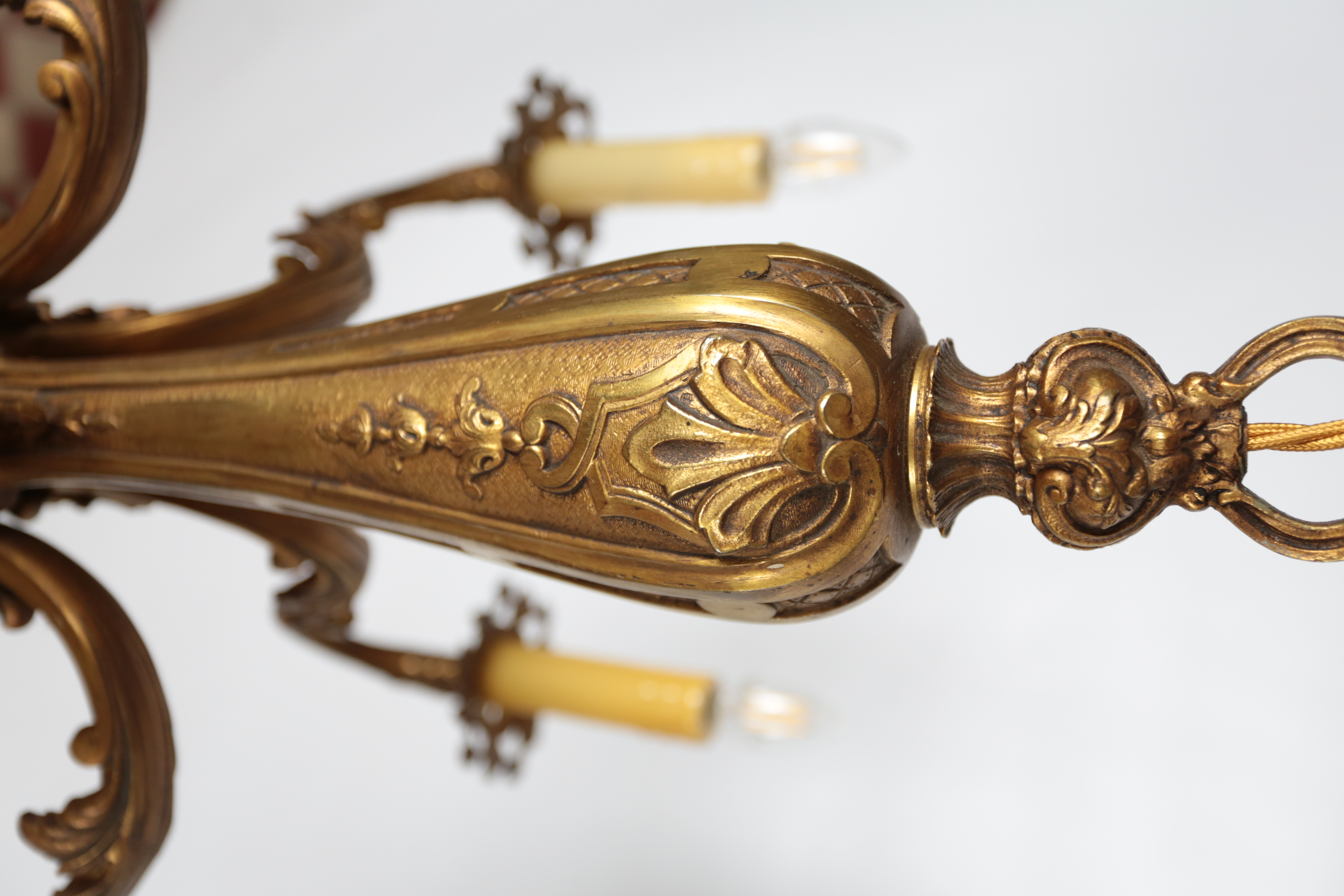 Párové starožitné lustry Mazarin Bronzové - 7