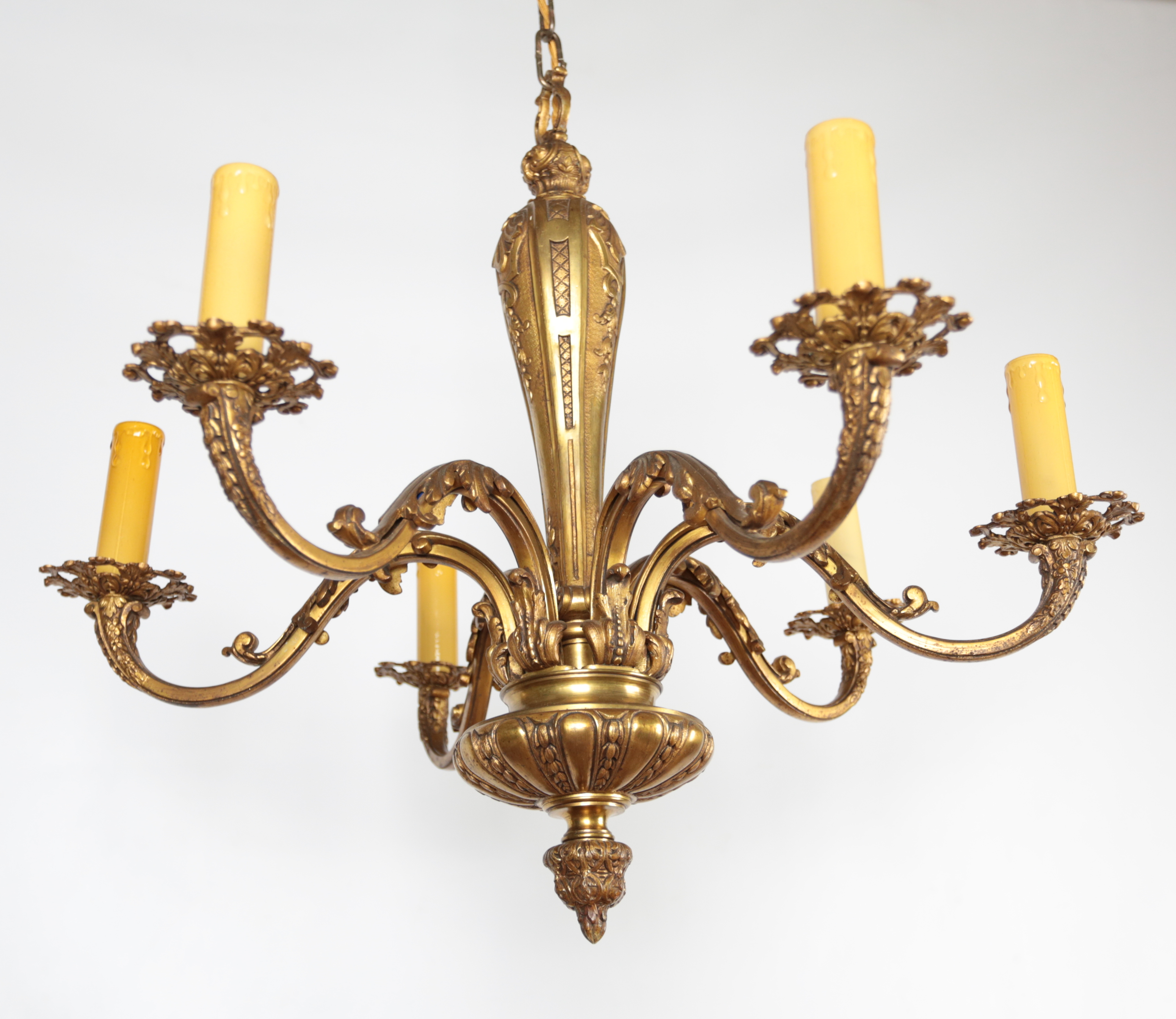 Párové starožitné lustry Mazarin Bronzové - 8