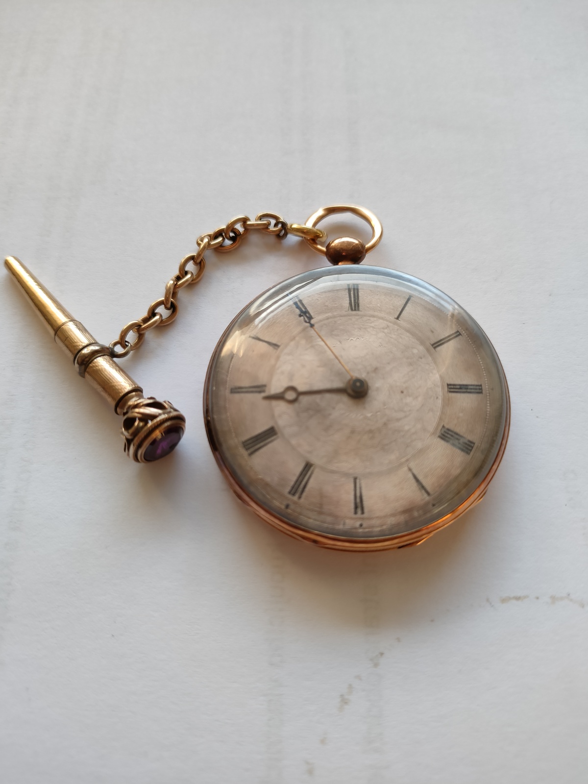 Zlaté kapesní hodinky, klíčovky