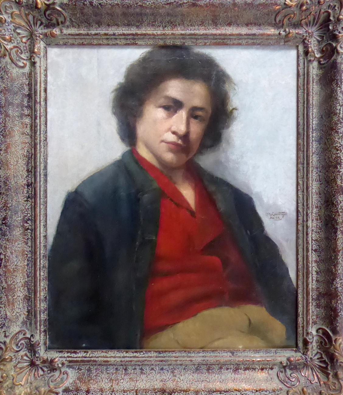 Maximilian Ludwig Lanninger - Sedící umělecký portrét