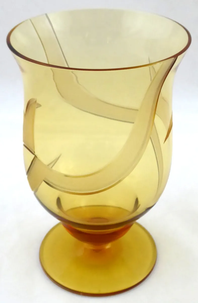 Art deco číše z ambrového skla - 2