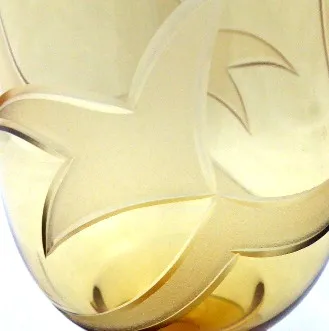Art deco číše z ambrového skla - 3