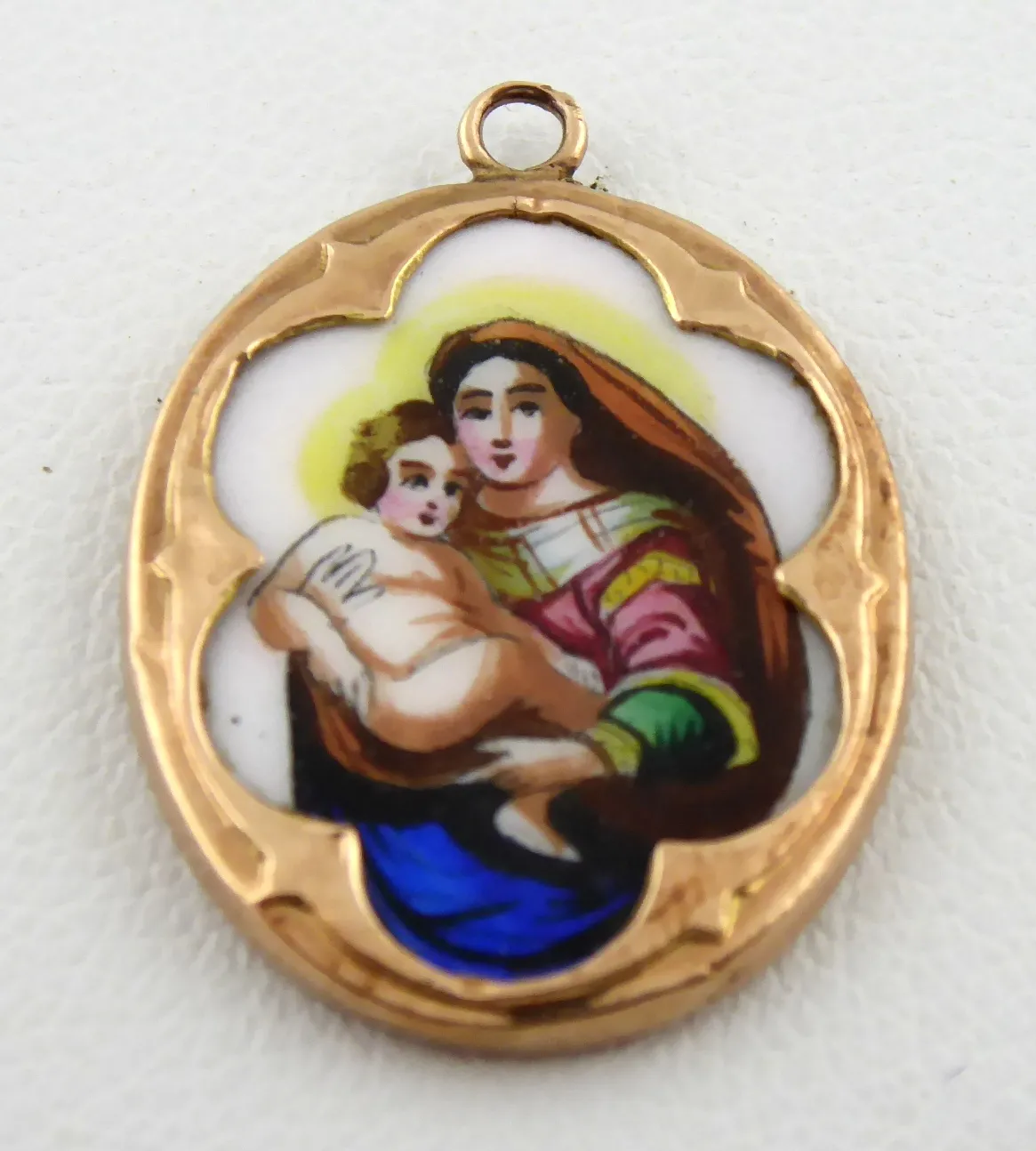 Madonka ve zlatém rámečku s českým nápisem - 1
