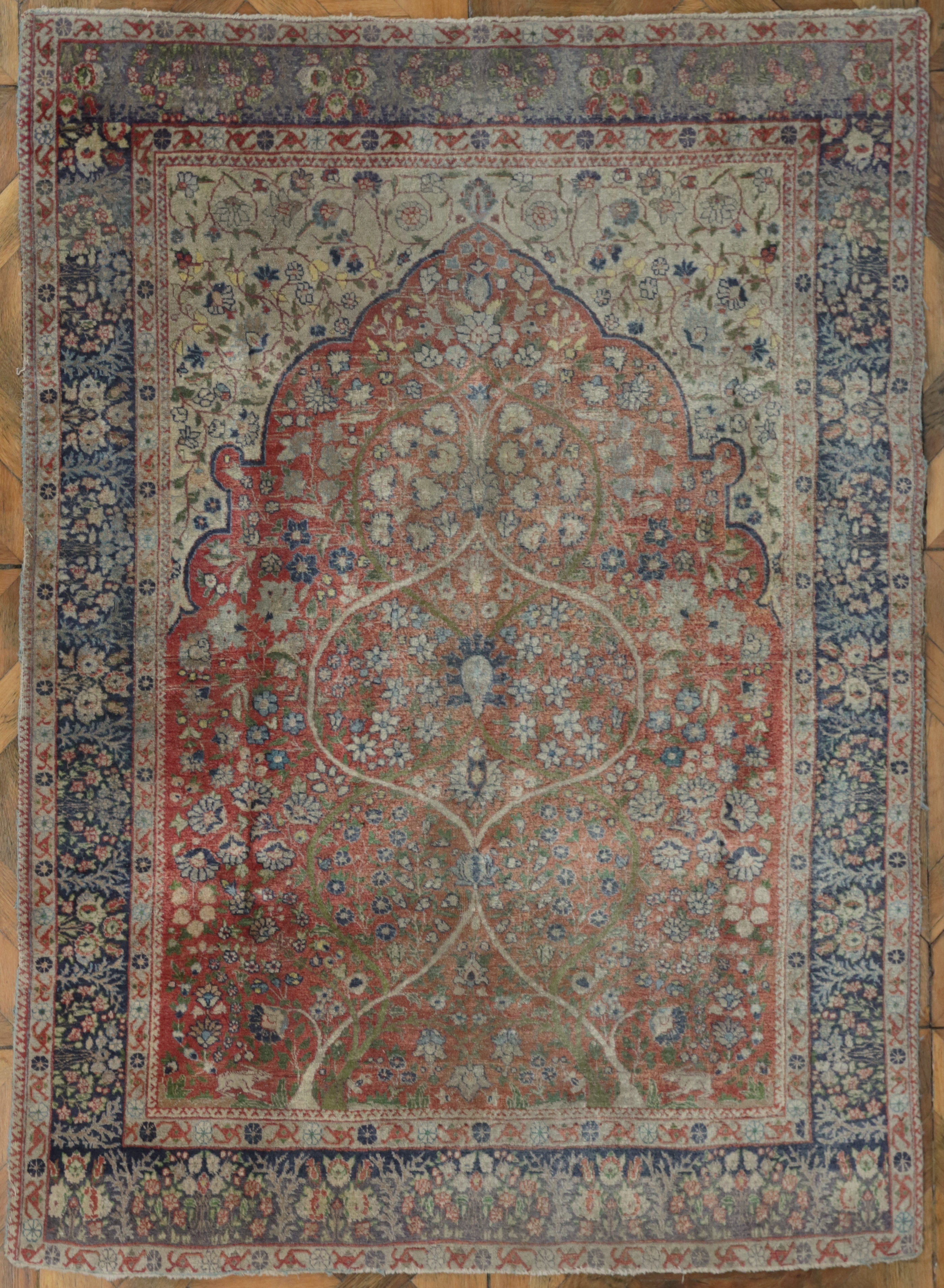 Starožitný koberec Tabriz z 19. století - 1