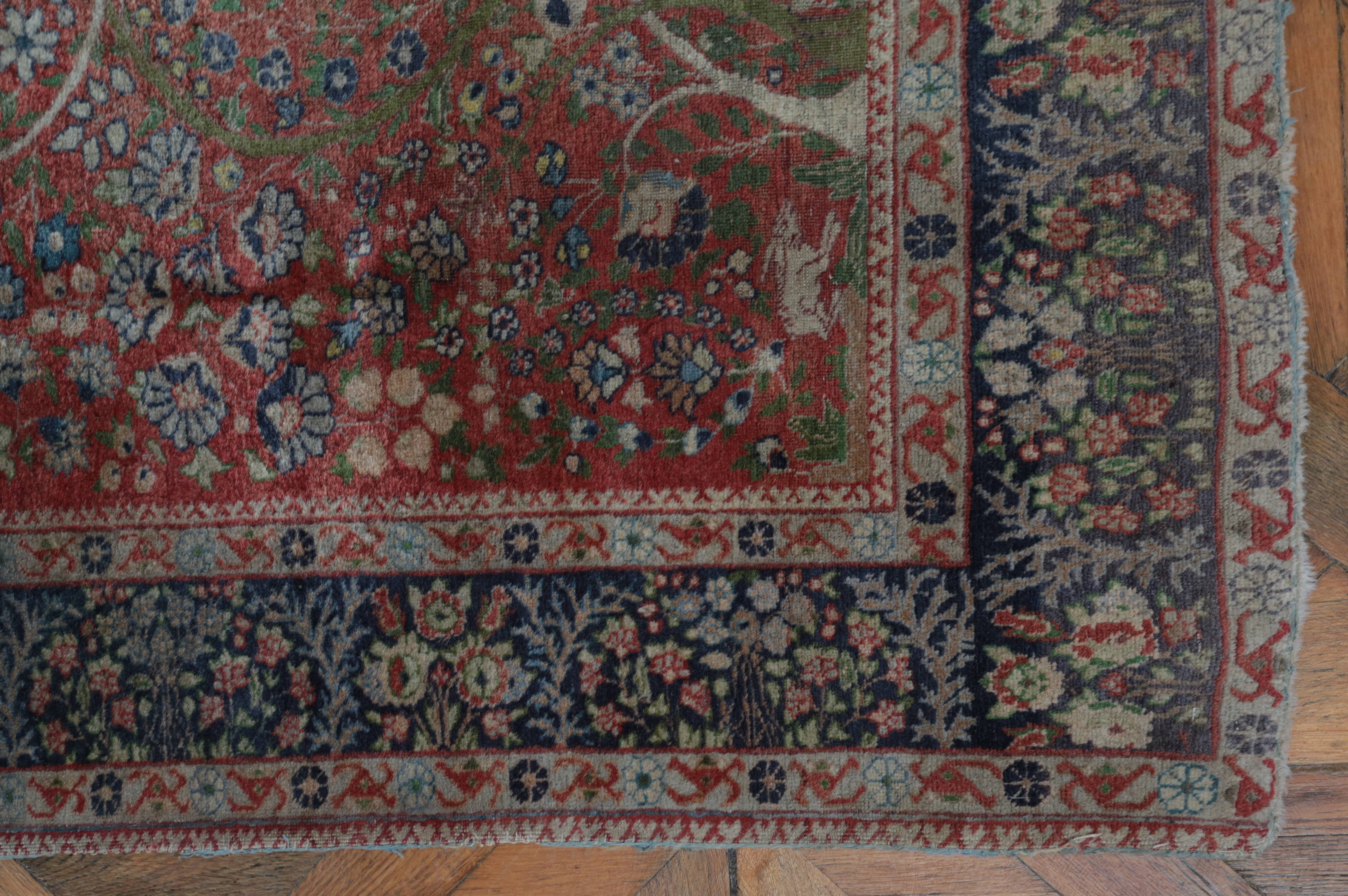 Starožitný koberec Tabriz z 19. století - 2