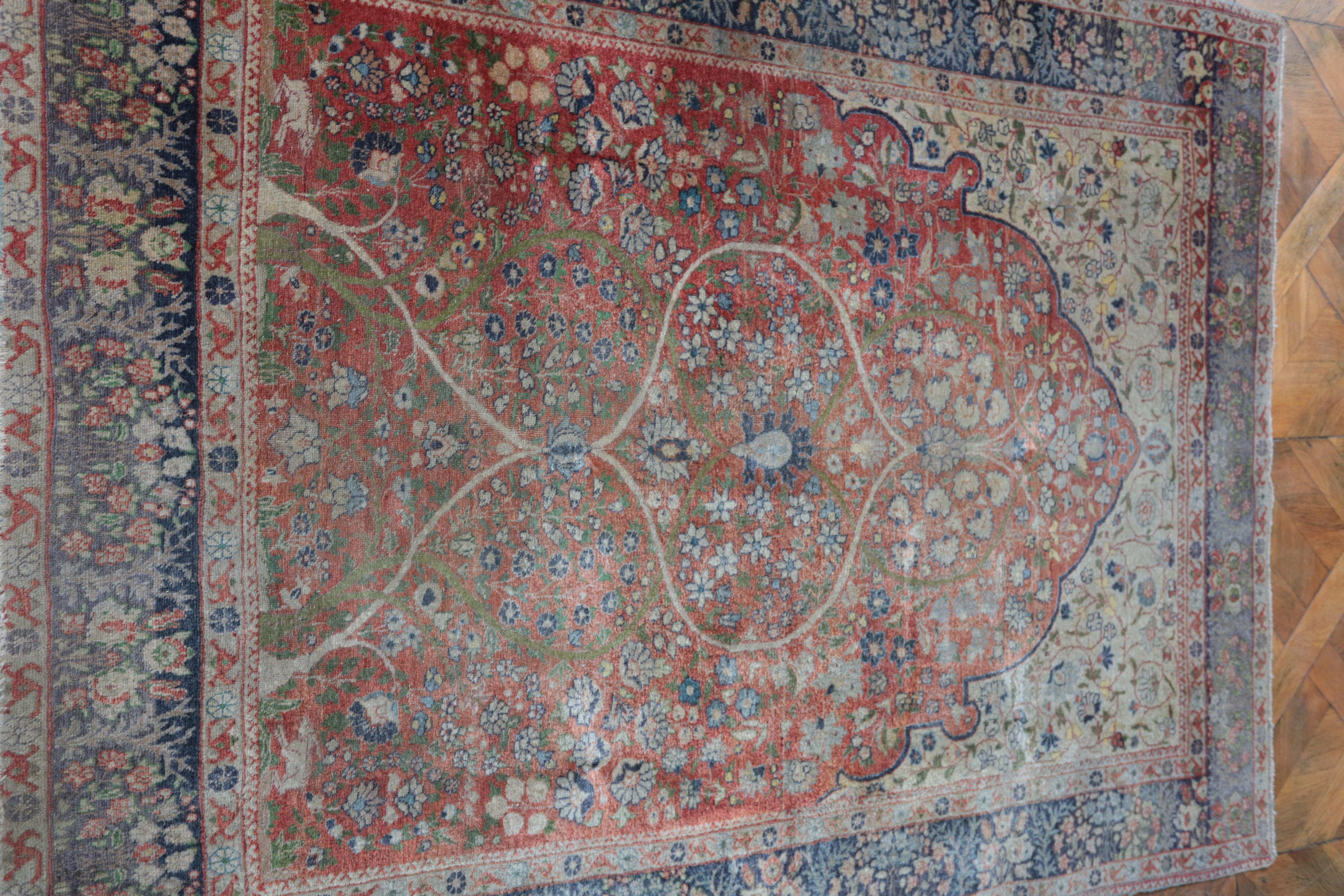 Starožitný koberec Tabriz z 19. století - 4