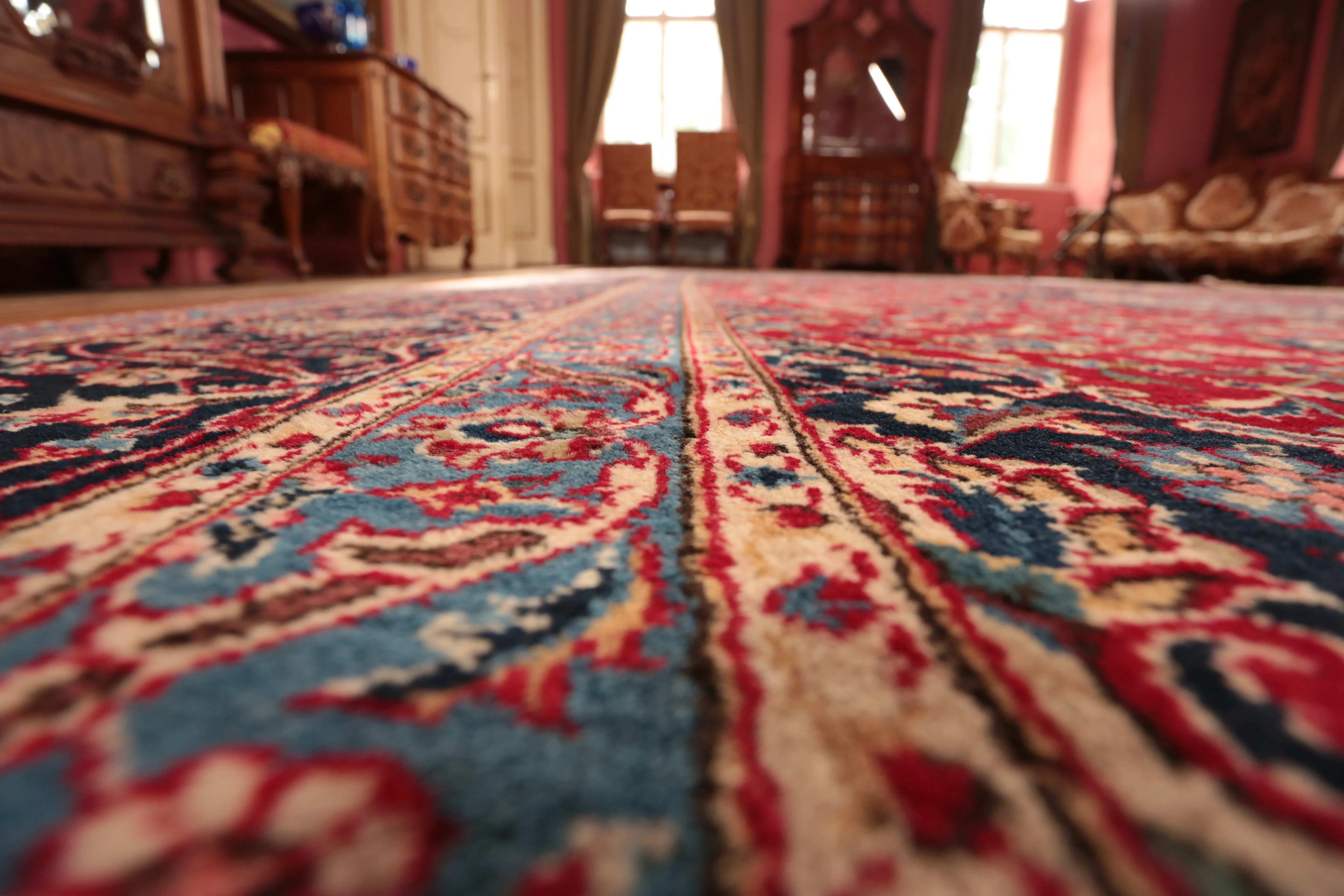 Velký perský koberec Kashan, signovaný 451 x 325 cm - 5