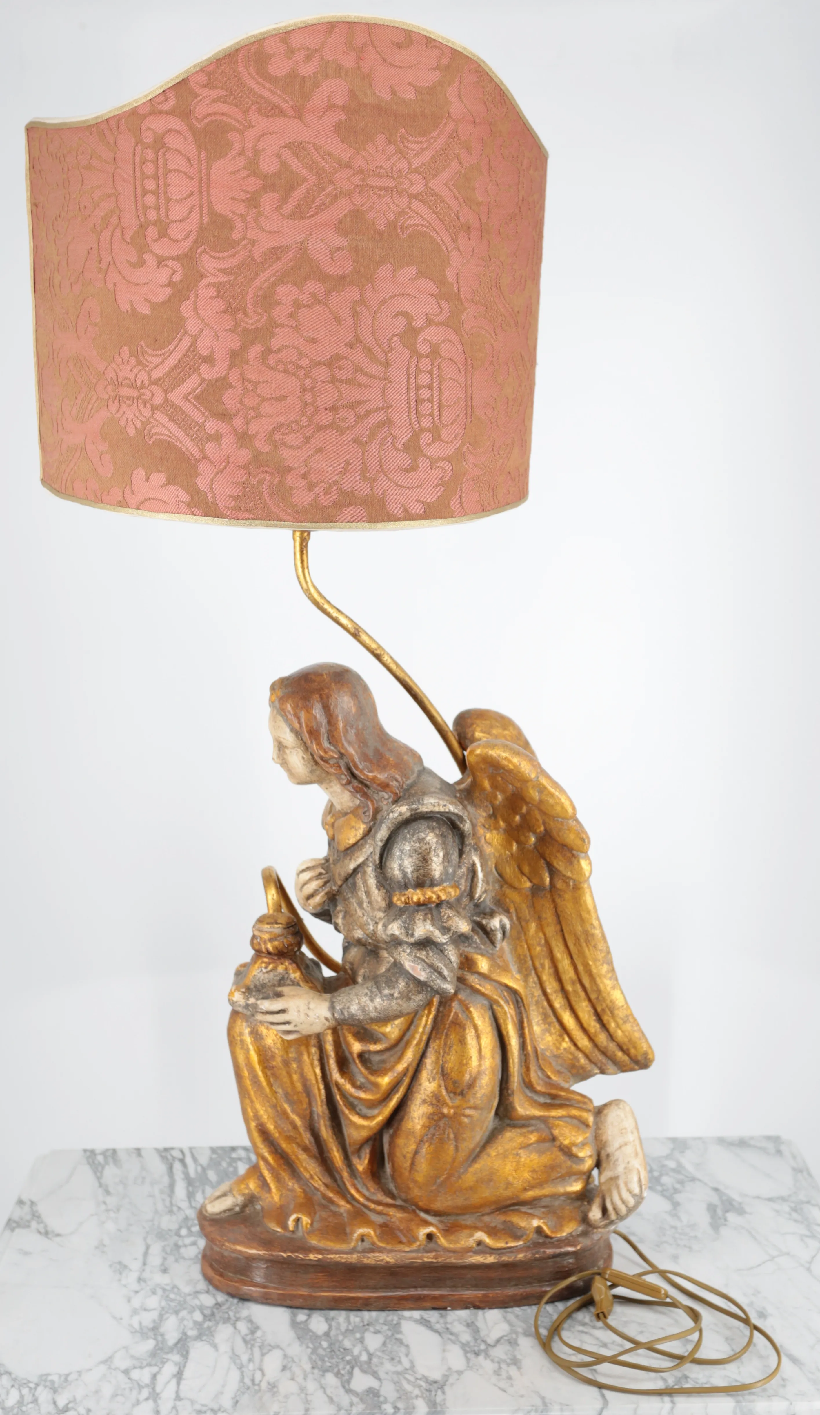 Velká starožitná lampa Anděl - 2