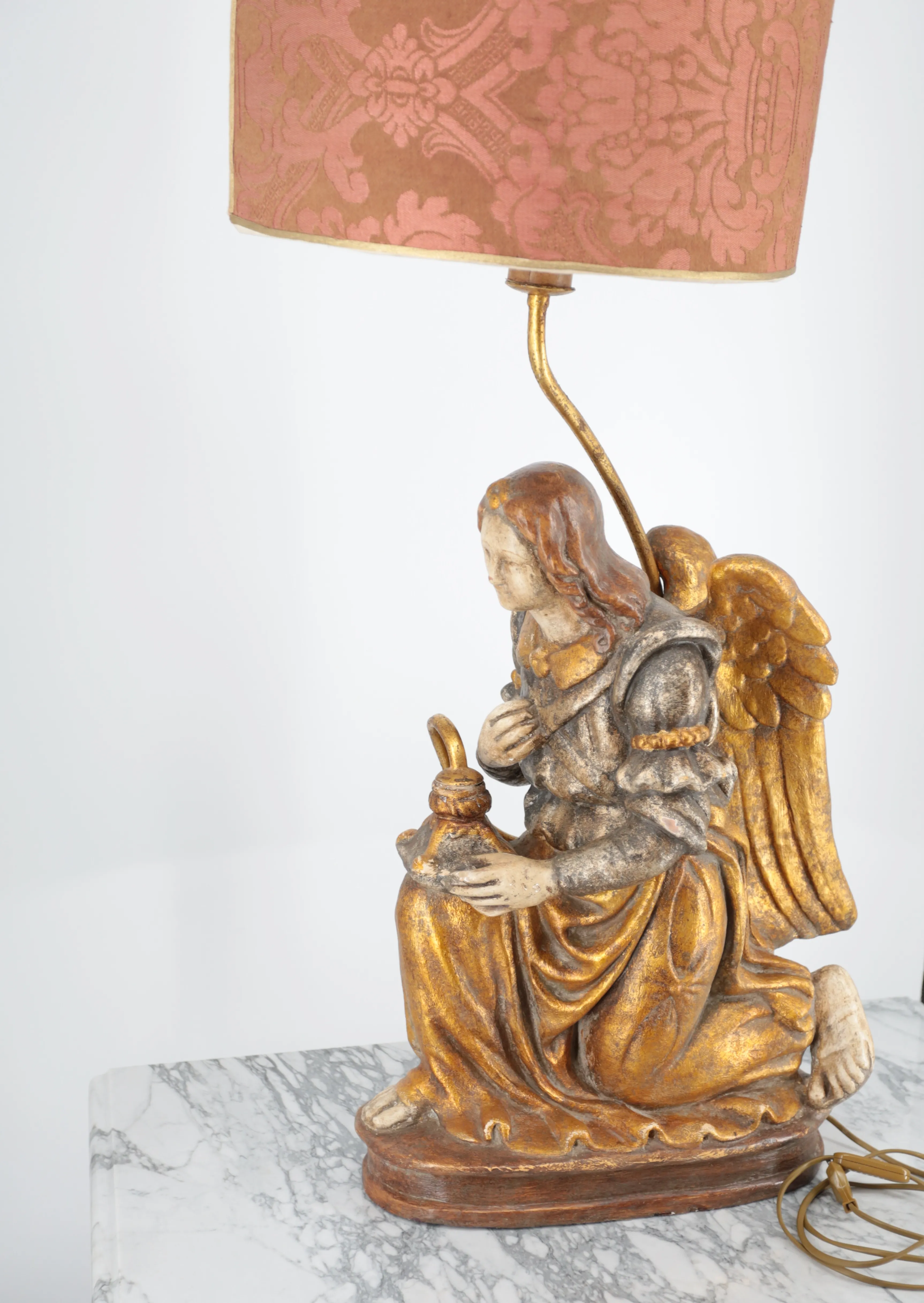 Velká starožitná lampa Anděl - 5