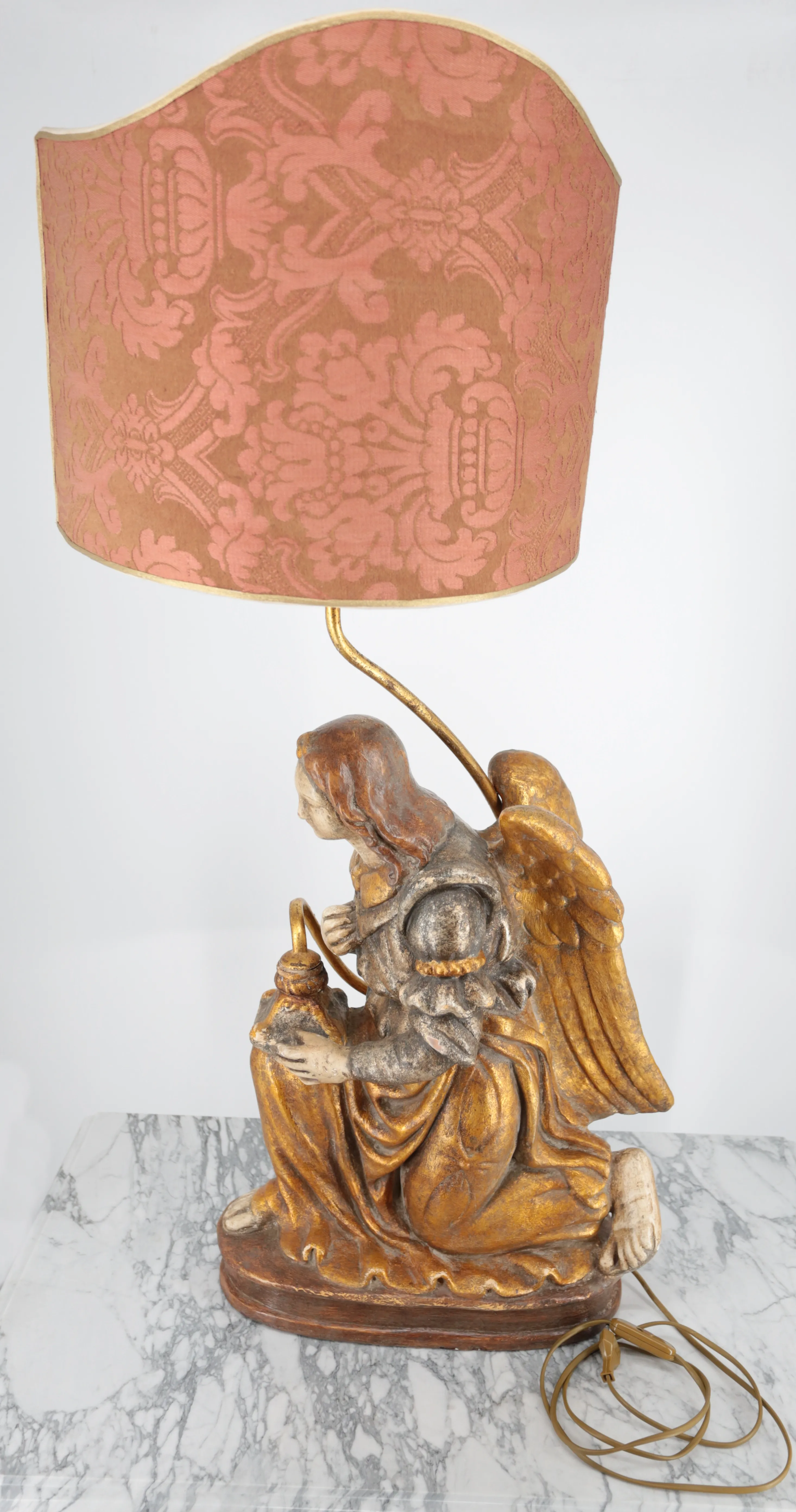 Velká starožitná lampa Anděl - 7