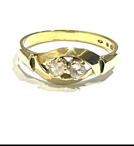 Zlatý prsten ze žlutého 14 karátového zlata - 5