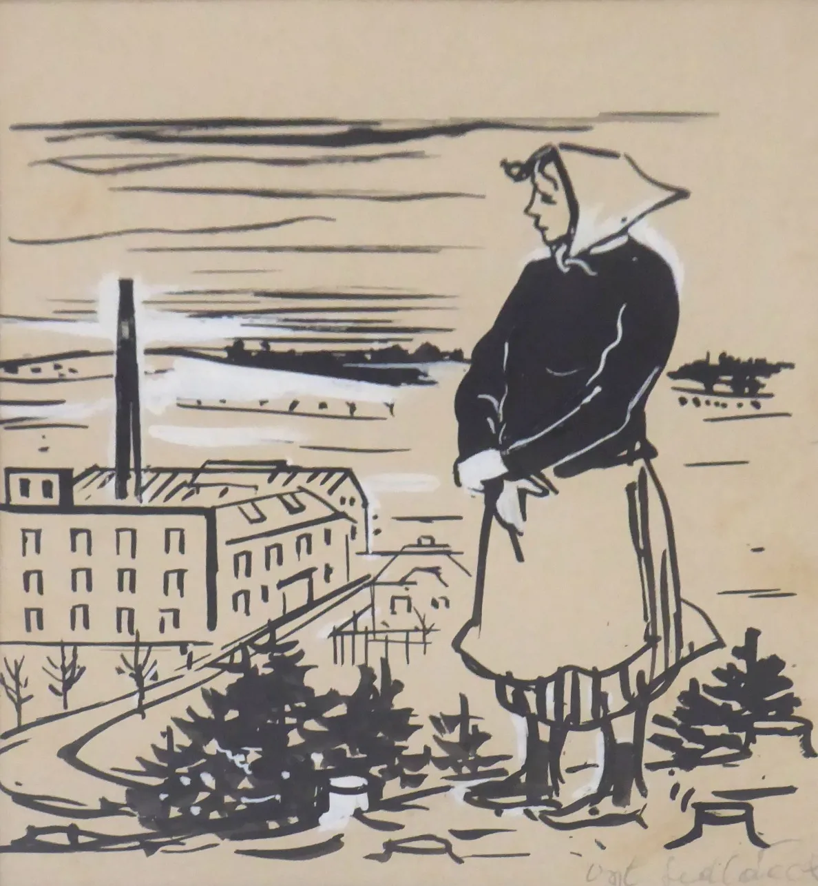 Vojtěch Sedláček (1892-1973) – Dívka u továrny - 2