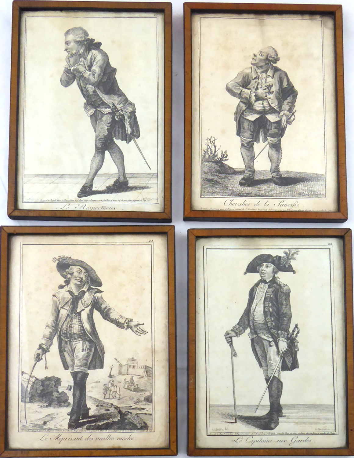 Francois Brichet (1775-1790) - Čtyři grafické listy