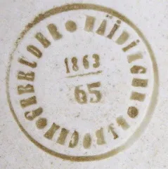 Oválná mísa s malovanými květinami – Loket - 5