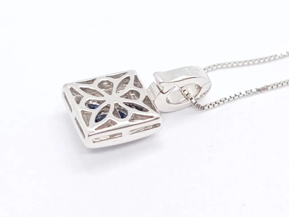 Zlatý přívěsek se safíry a diamanty - 6