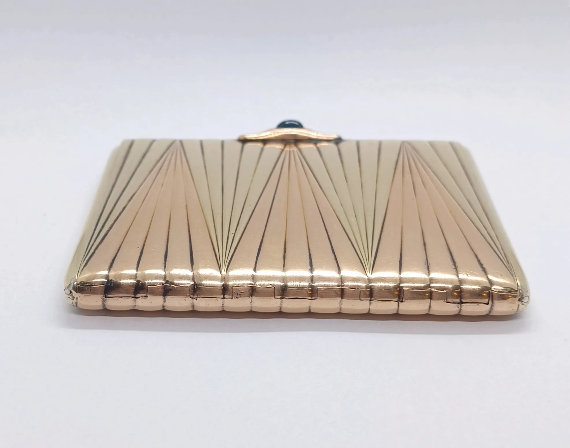 Art deco stříbrná tabatěrka se safírem - 5