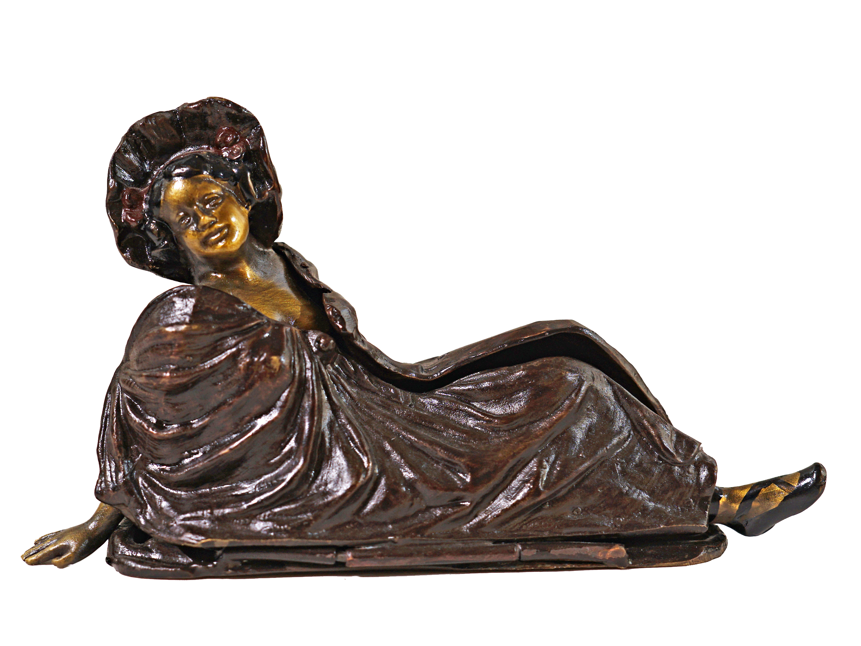 Bronzová soška ženy – erotický motiv