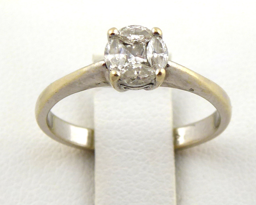 Prsten s pěti diamanty Princes a Naveta - 1